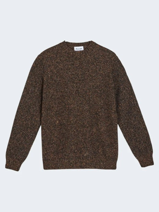 IQ Silk mix wool sweater Dark Brown