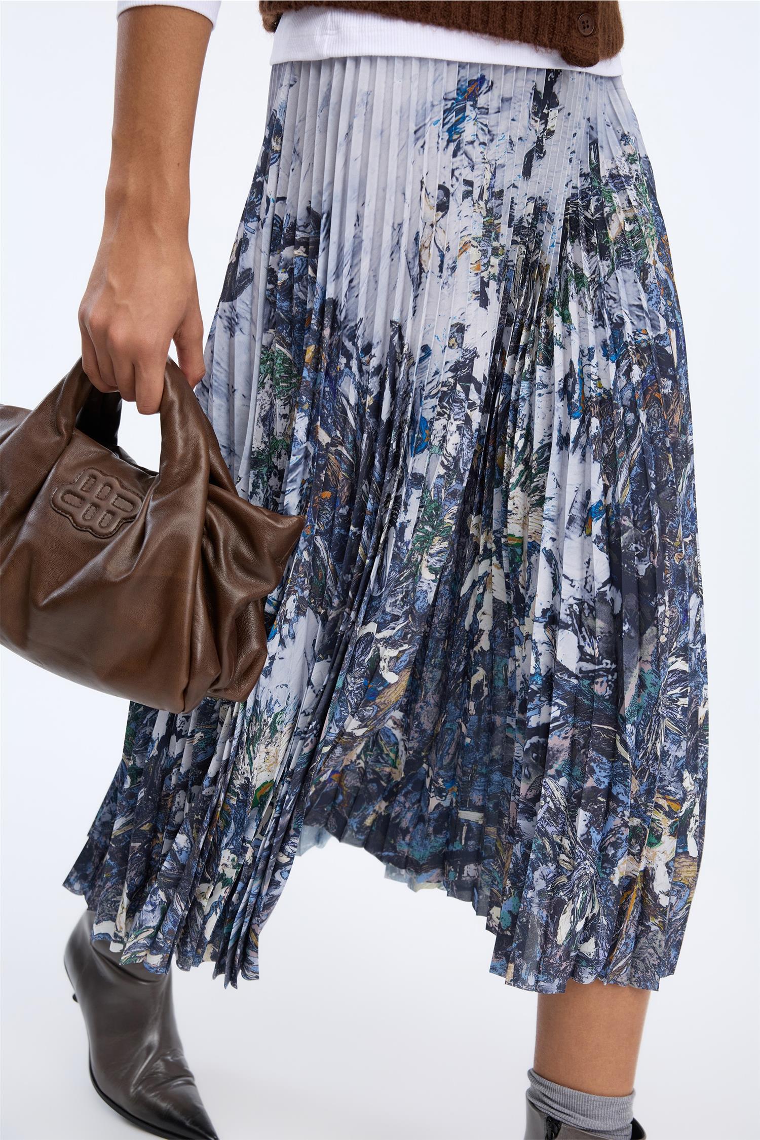 Charming Skirt Print Grey