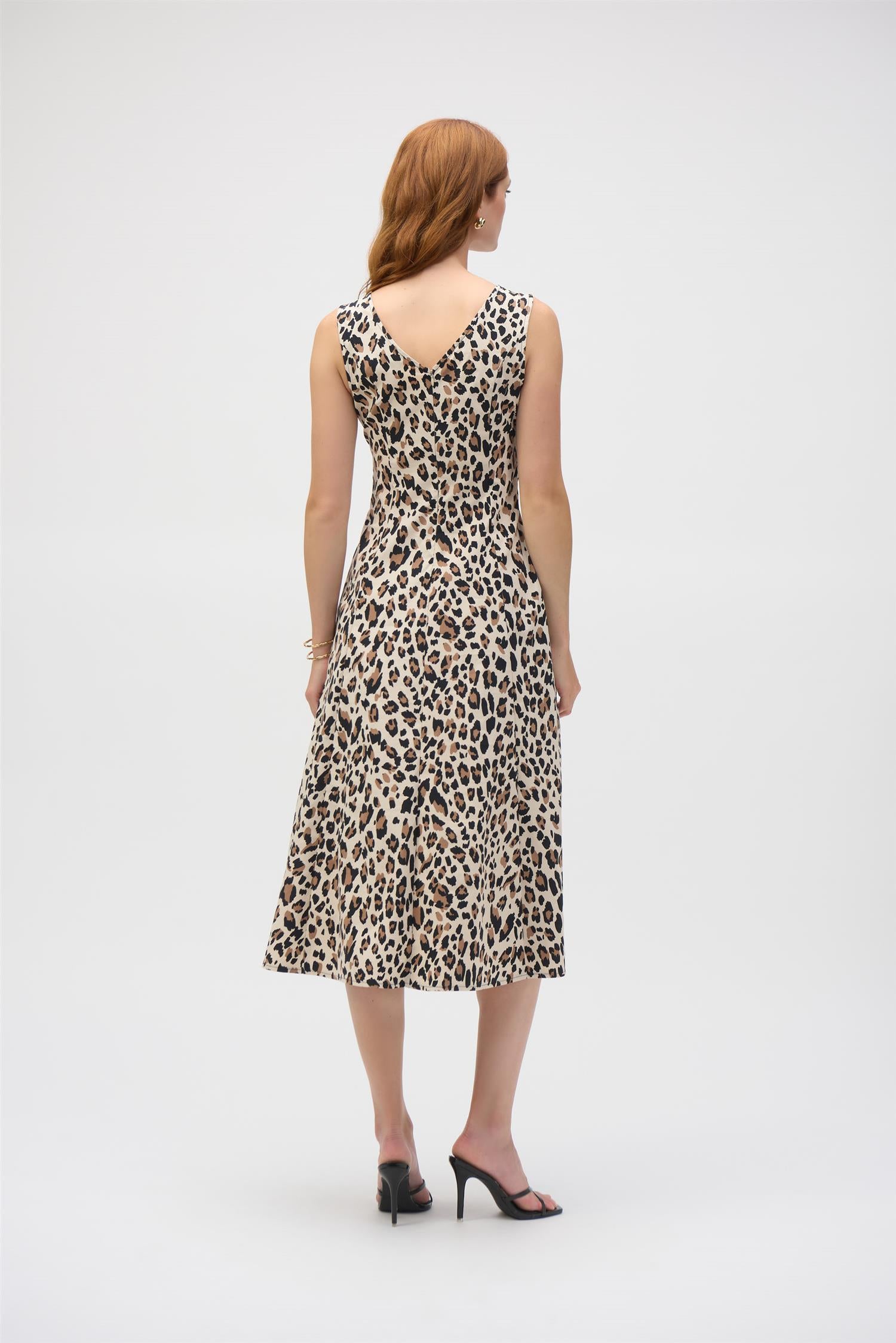 Cotton Dress with Leo Print