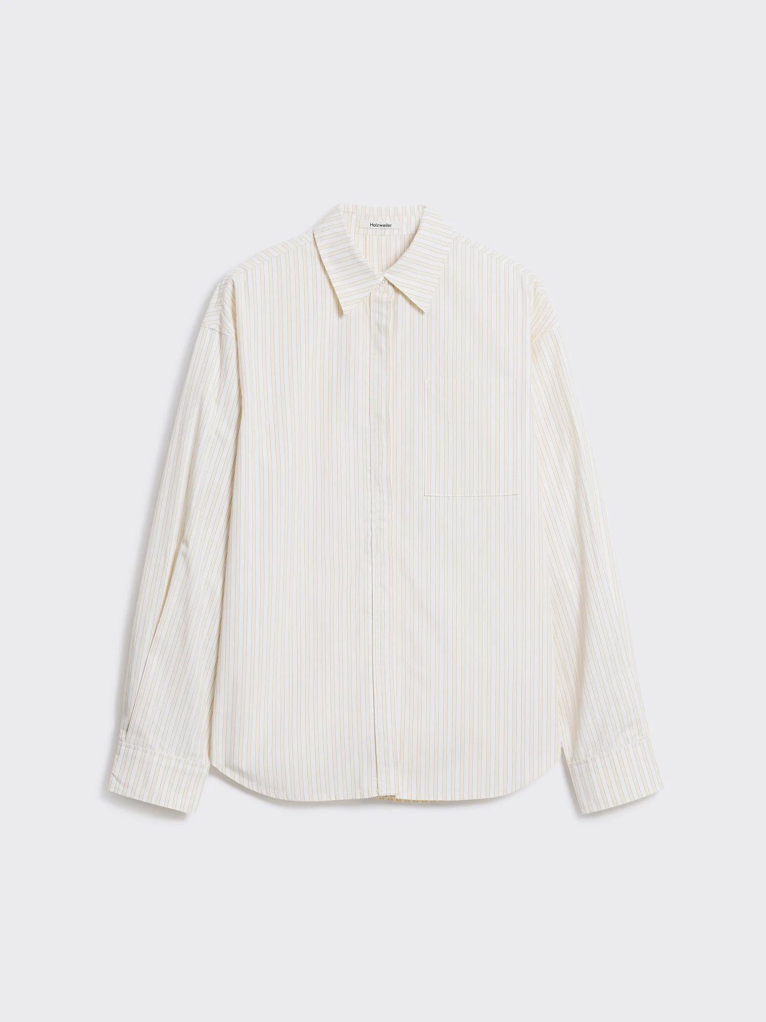 Loose Stripe Shirt Ecru Stripe