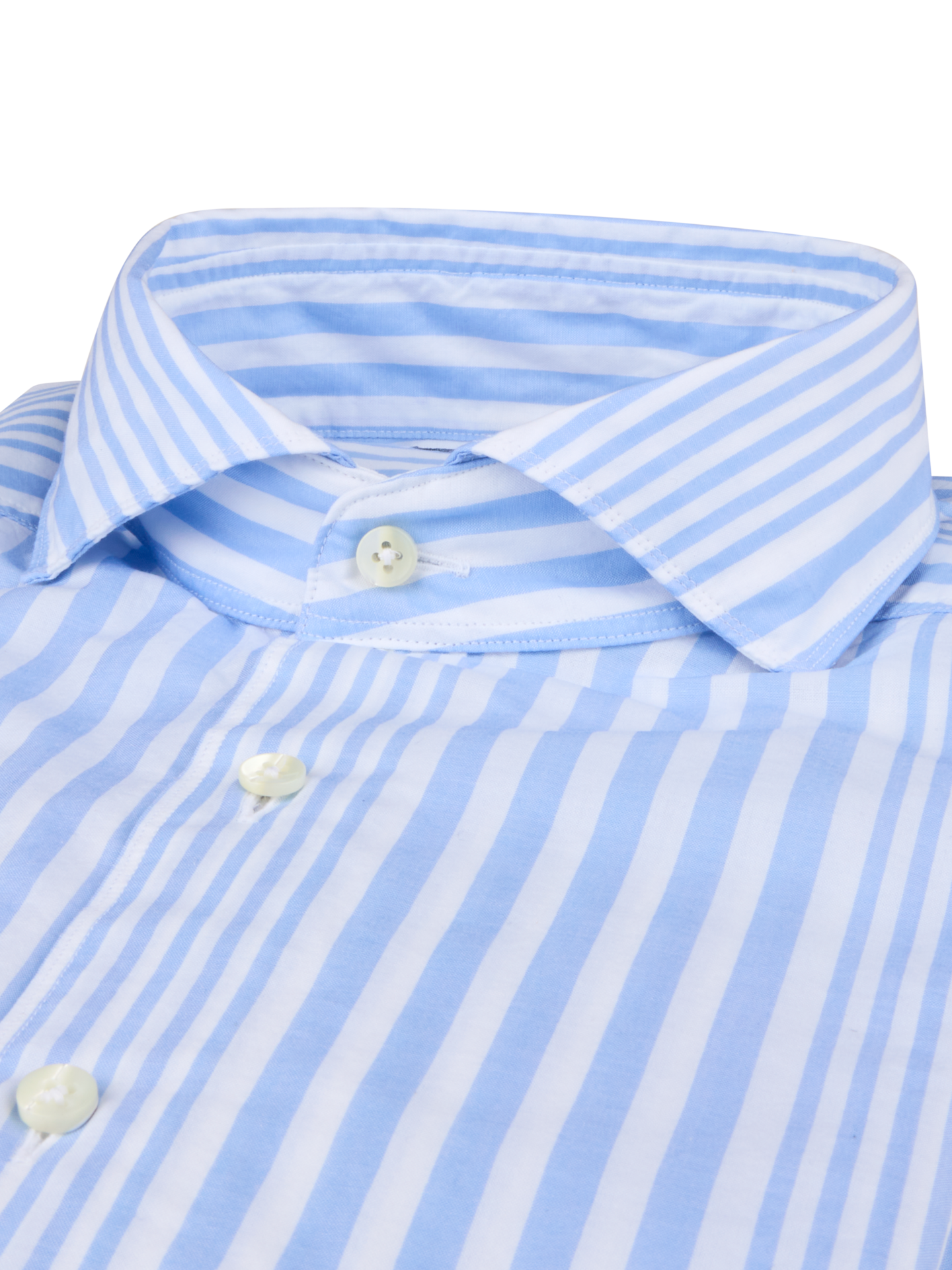 Regular Casual Light blue Striped Poplin Shirt