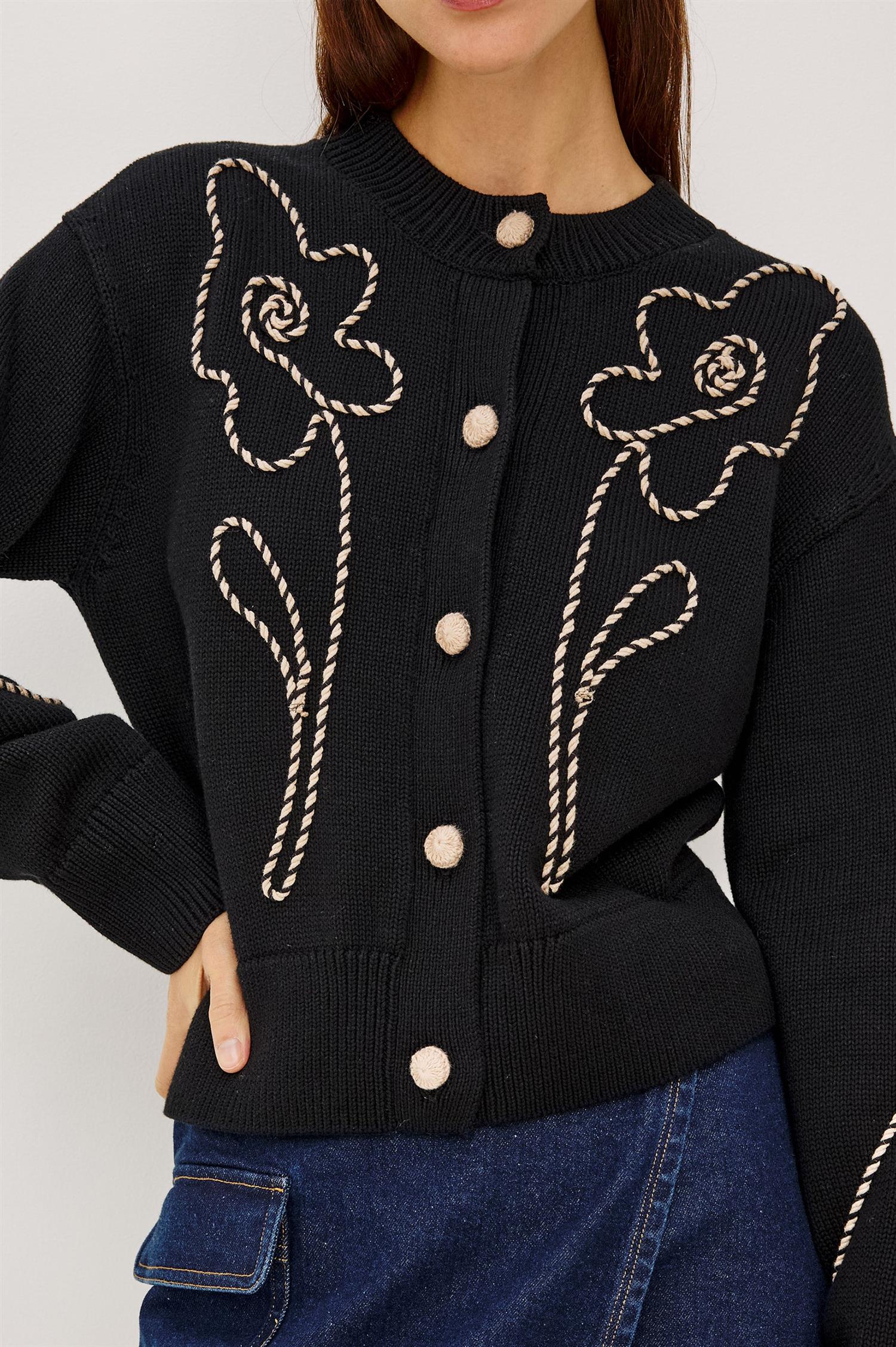 Sybil Cardigan Western Floral