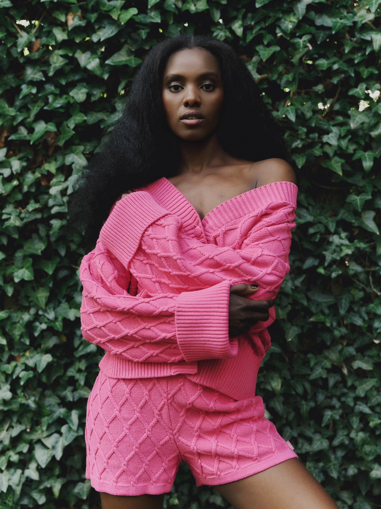 Martine Cotton cardigan Rasberry