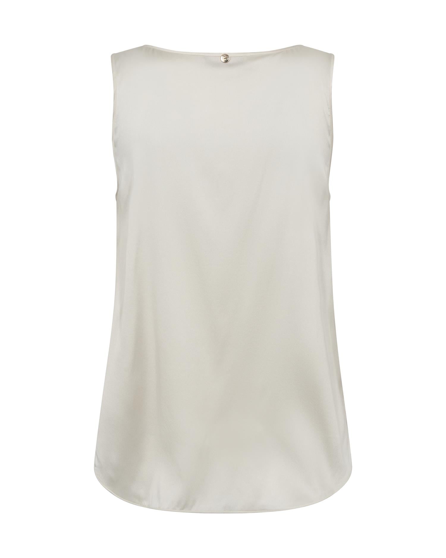 Mmastrid V-Neck Silk Tank Top Ecru