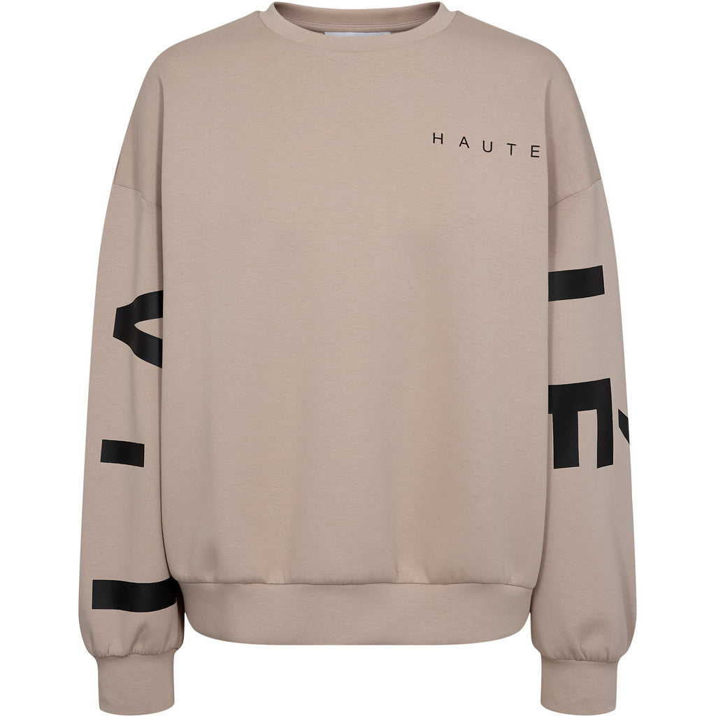 Maxi Split Logo Sweat Beige