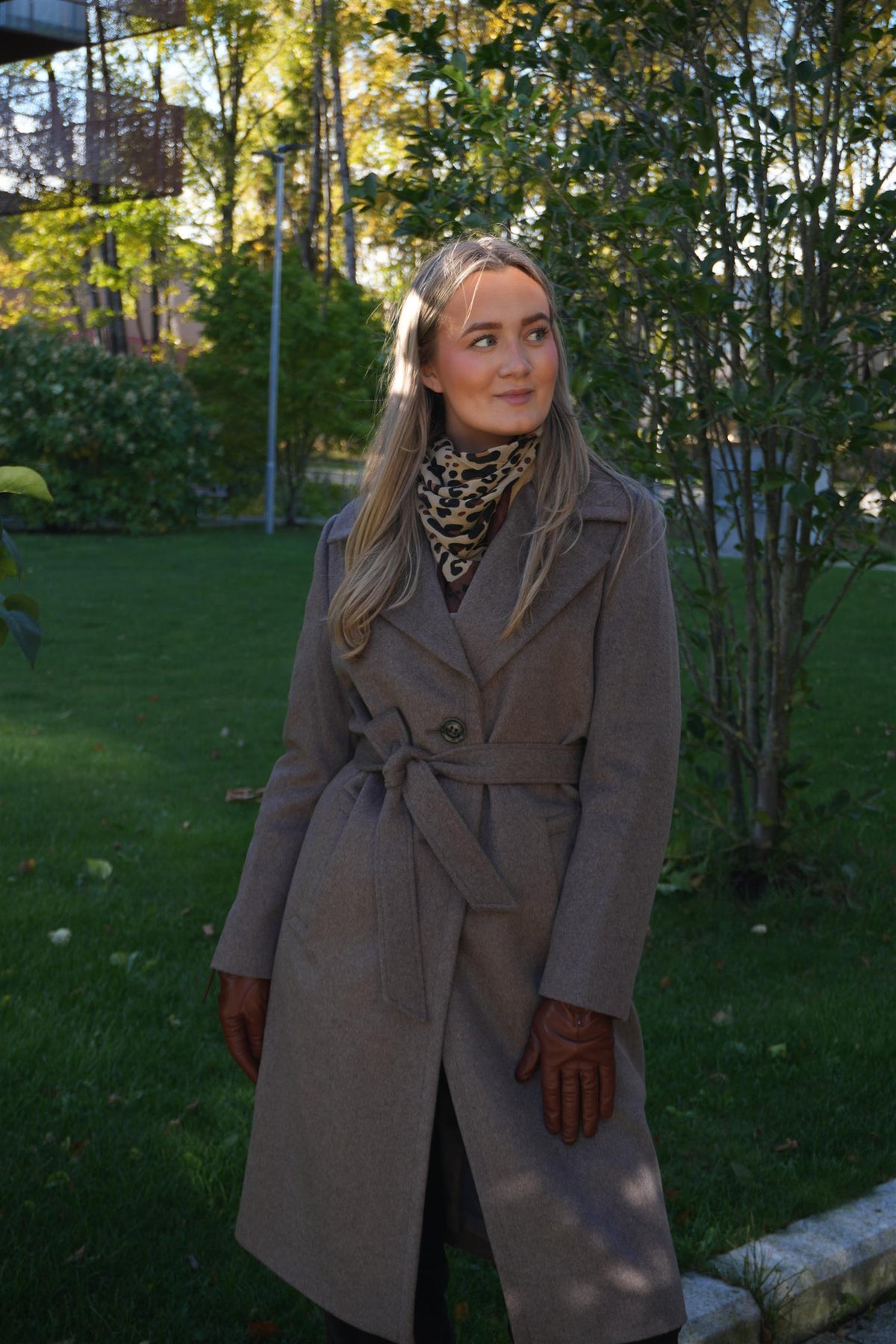 Clareta Belt Midi Brown Cashmere Coat
