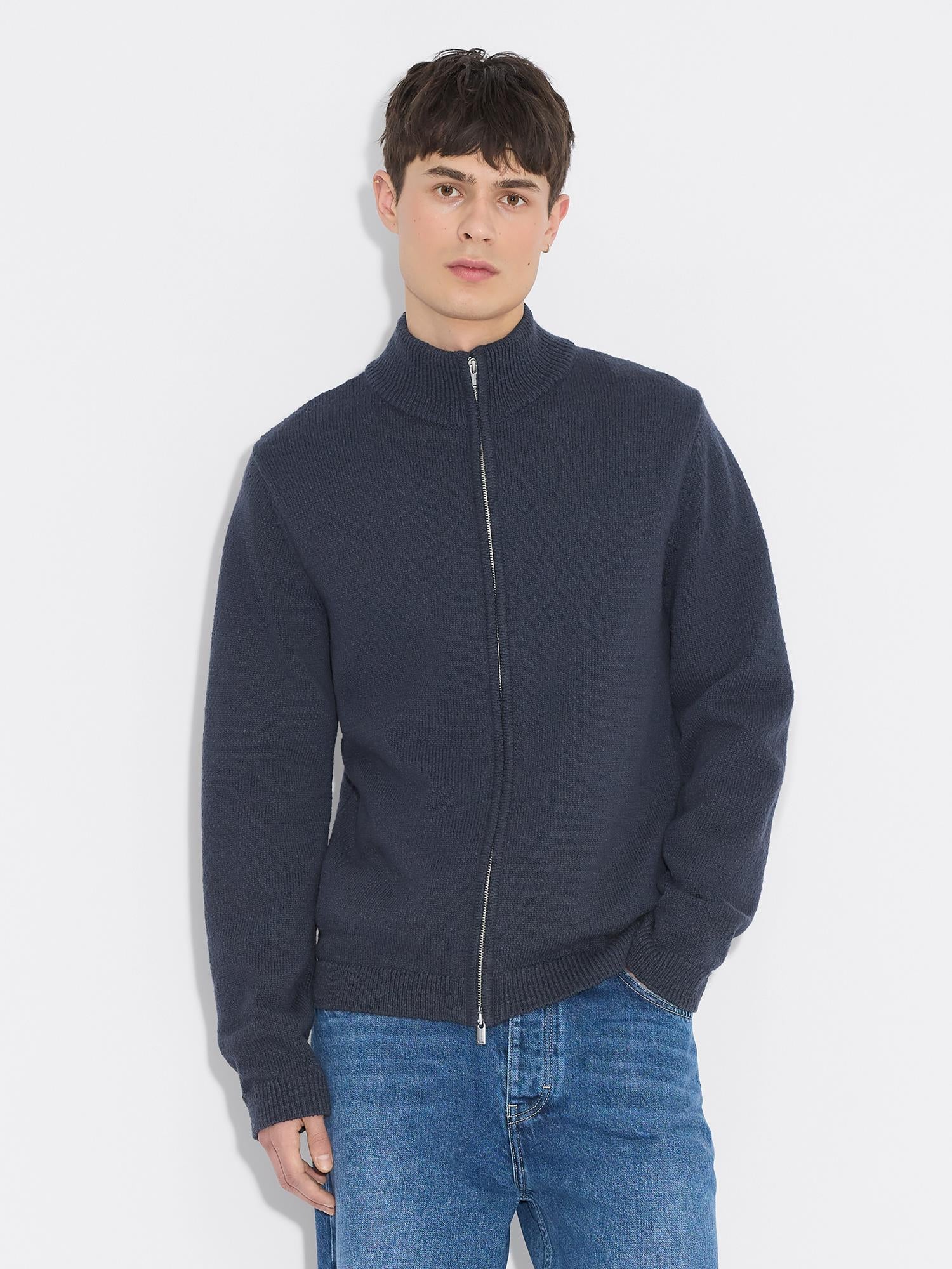 Atlantic Zip Cardgan Navy
