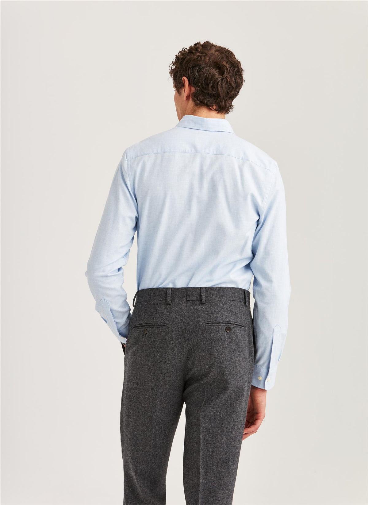 Watts Flannel Shirt-Slim Fit Light Blue
