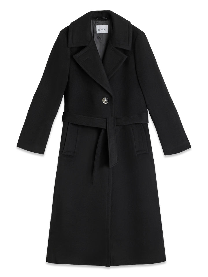Clareta Long Cahm Coat Black