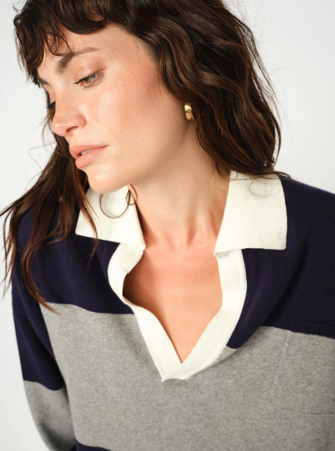 MMWylie Tani Bold Stripe Knit Maritime Blue