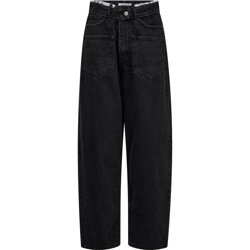 Flip Waist Black Pocket Jeans