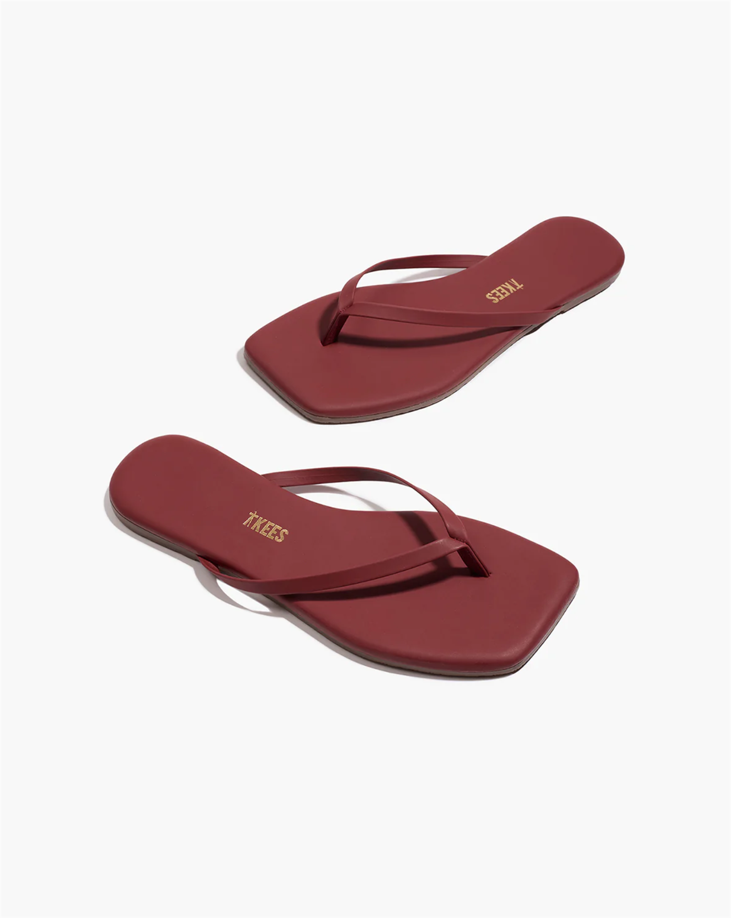 TKEES Square Toe Lily Burgundy