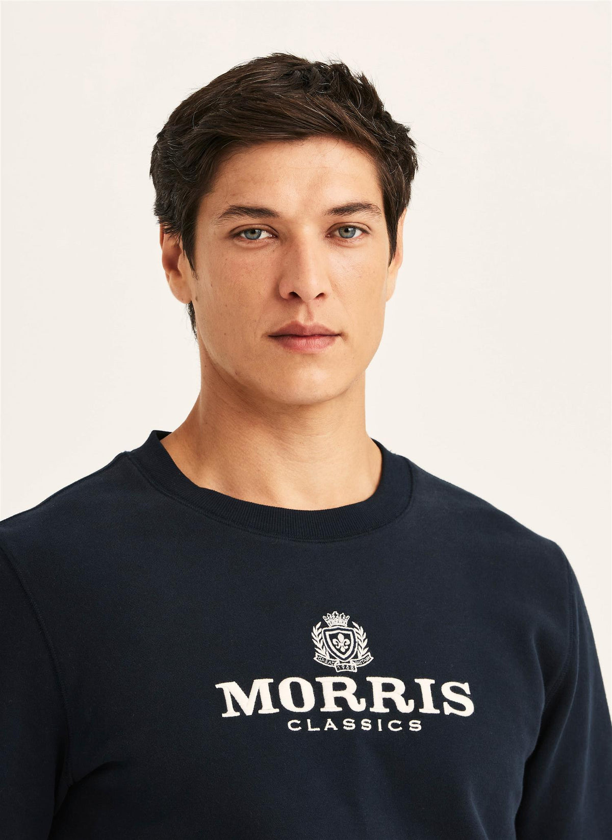 Brian Logo Crew Neck Sweatshirt Old Blue