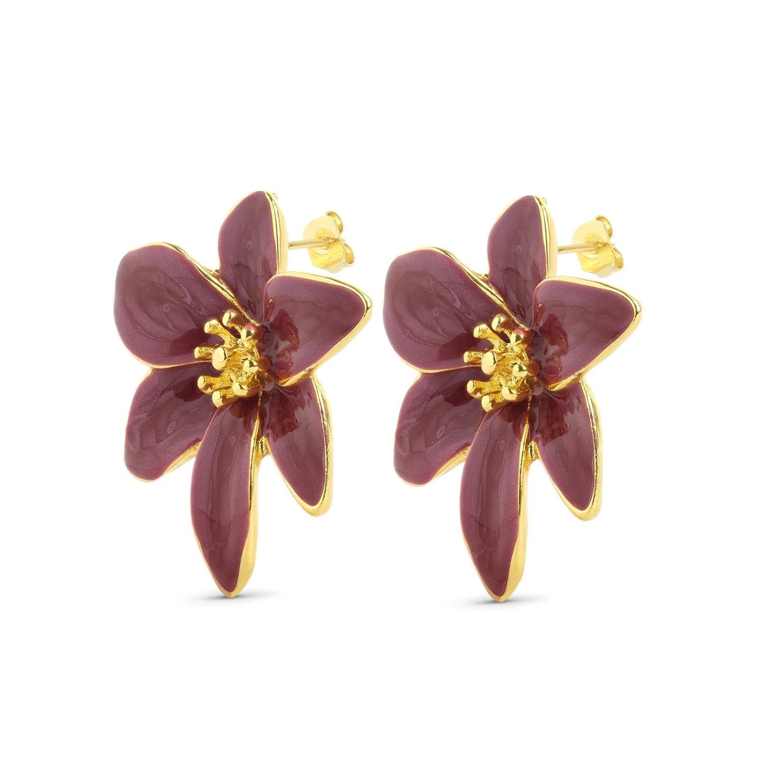 Vivianne flower stud earring
