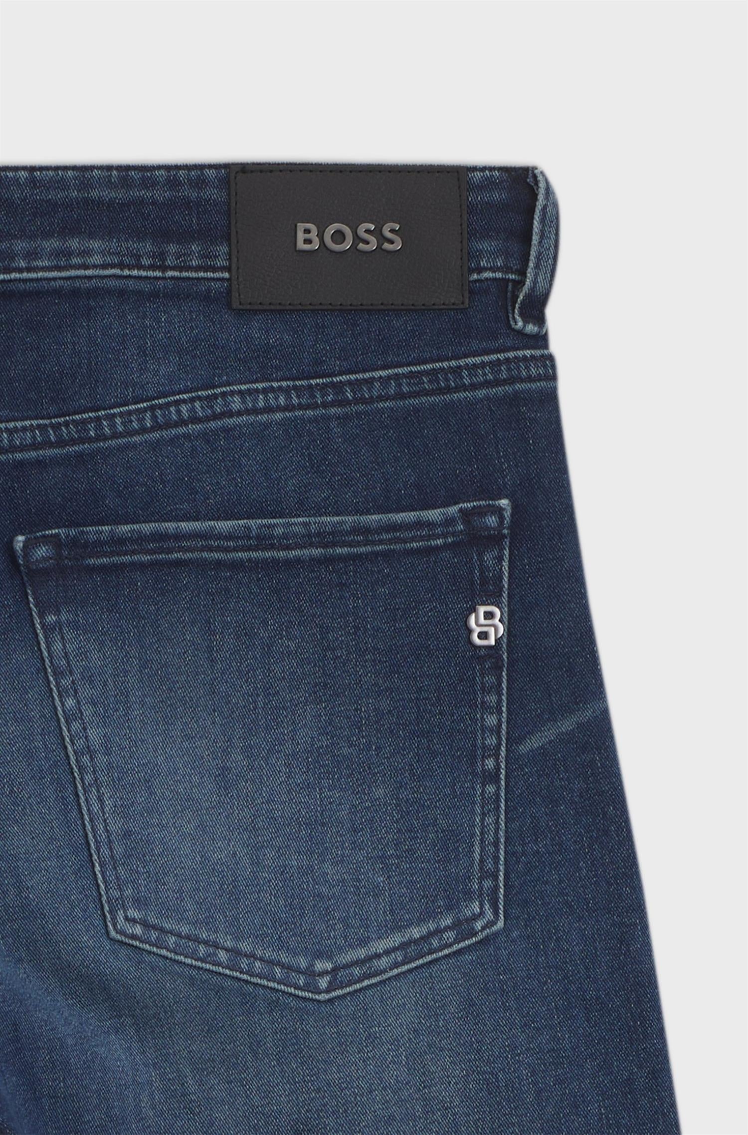 Delaware Slimfit Jeans In Stretch Cotton Blend Bright Blue
