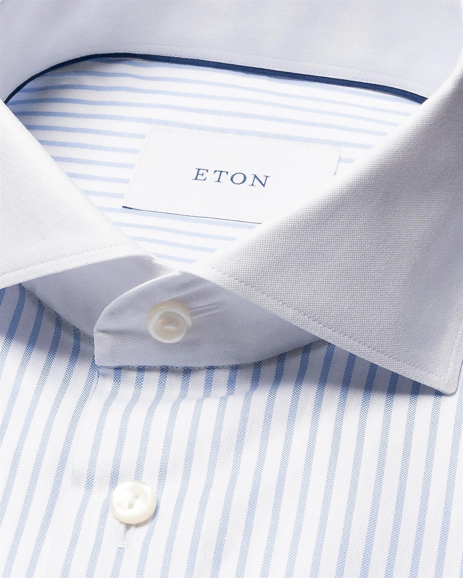 Light blue Striped Signature Slimfit Oxford Shirt