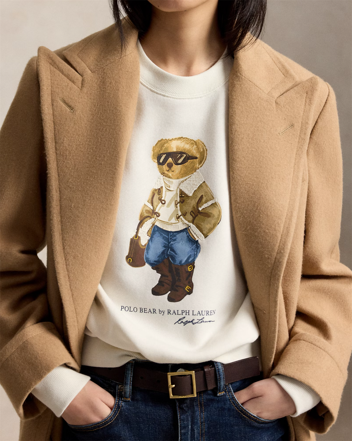 Winter Polo Bear Fleece Crewneck