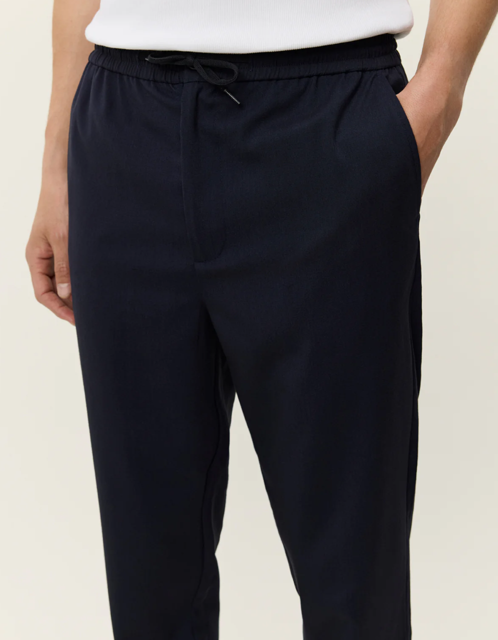 Como Tapered Drawstring Pants Dark Navy