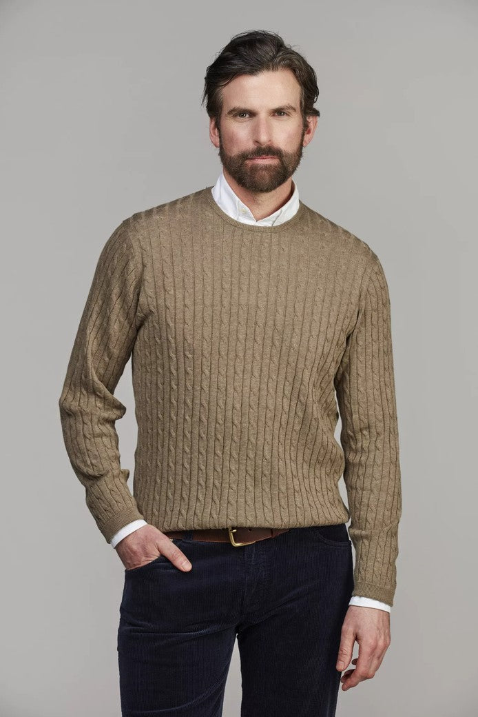Crew Neck Cable Knit Breen