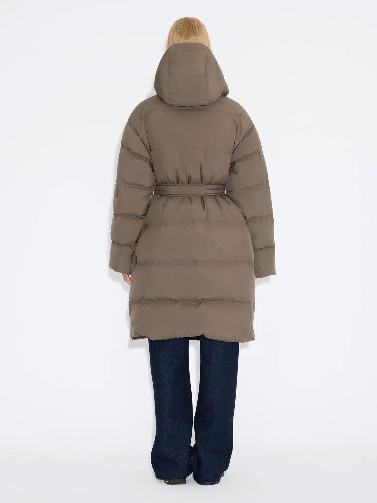 Steilia Ripstop Down Coat Taupe