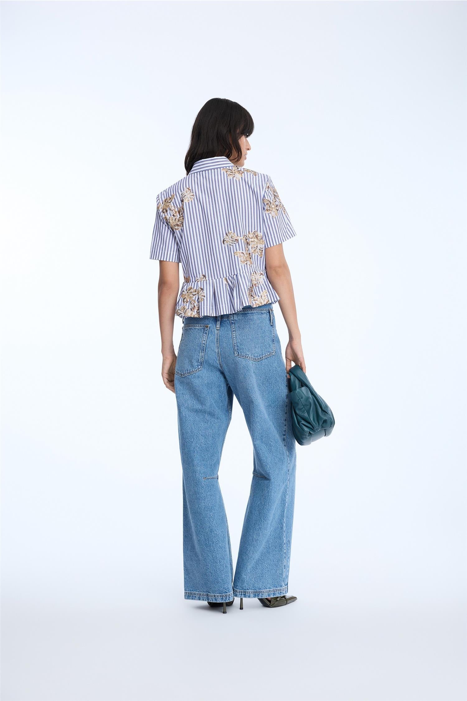 Nuriana Shirt Stripe White