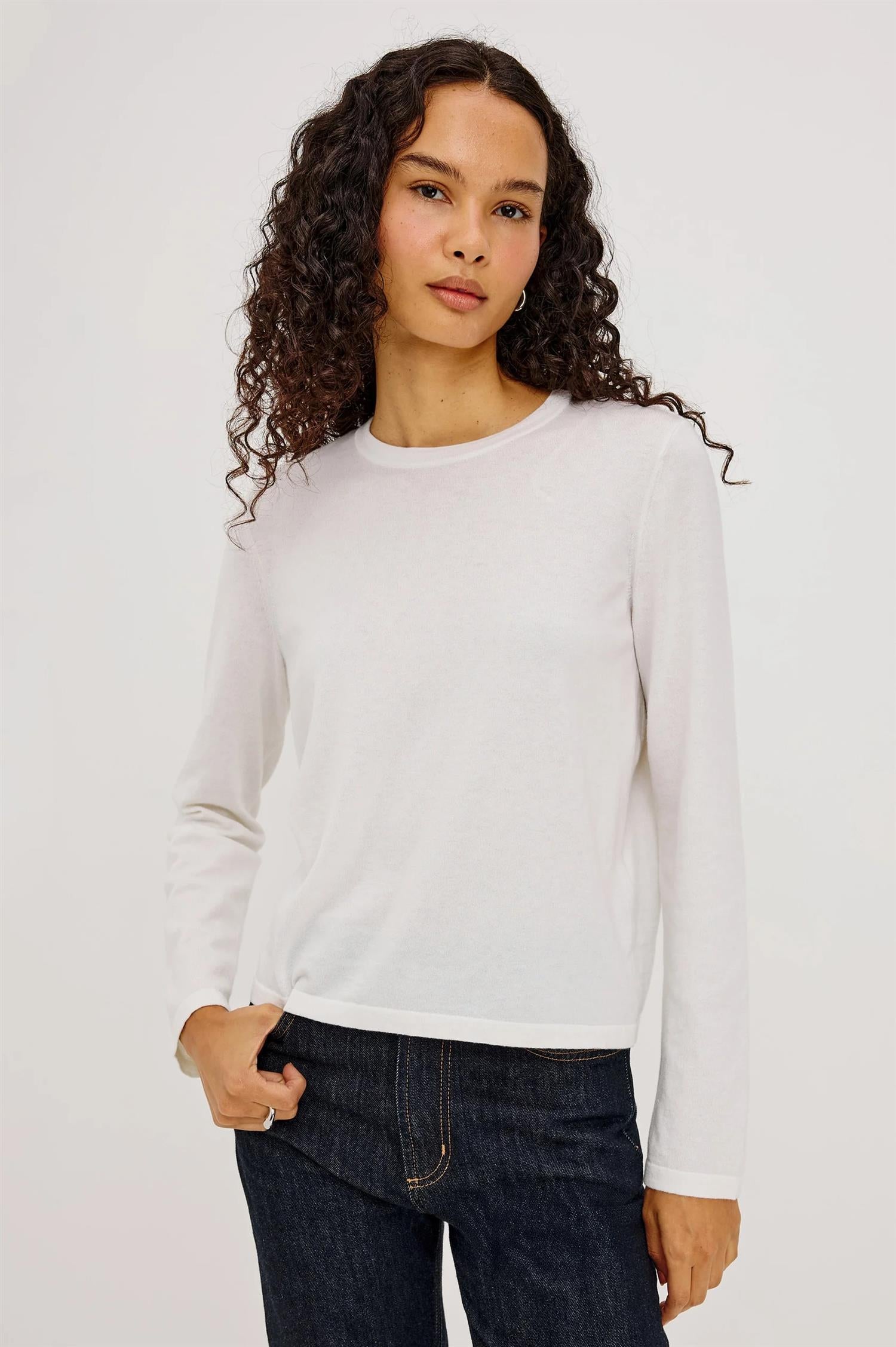 Cotton Cash l/s Tee White
