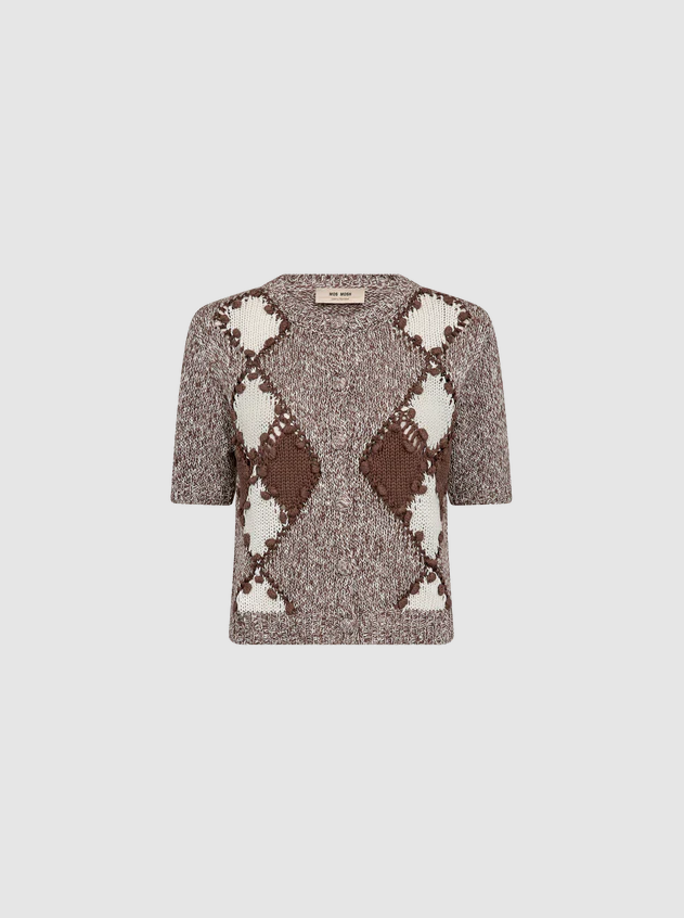 Mmelio Ssknit Cardigan Coffee Quartz
