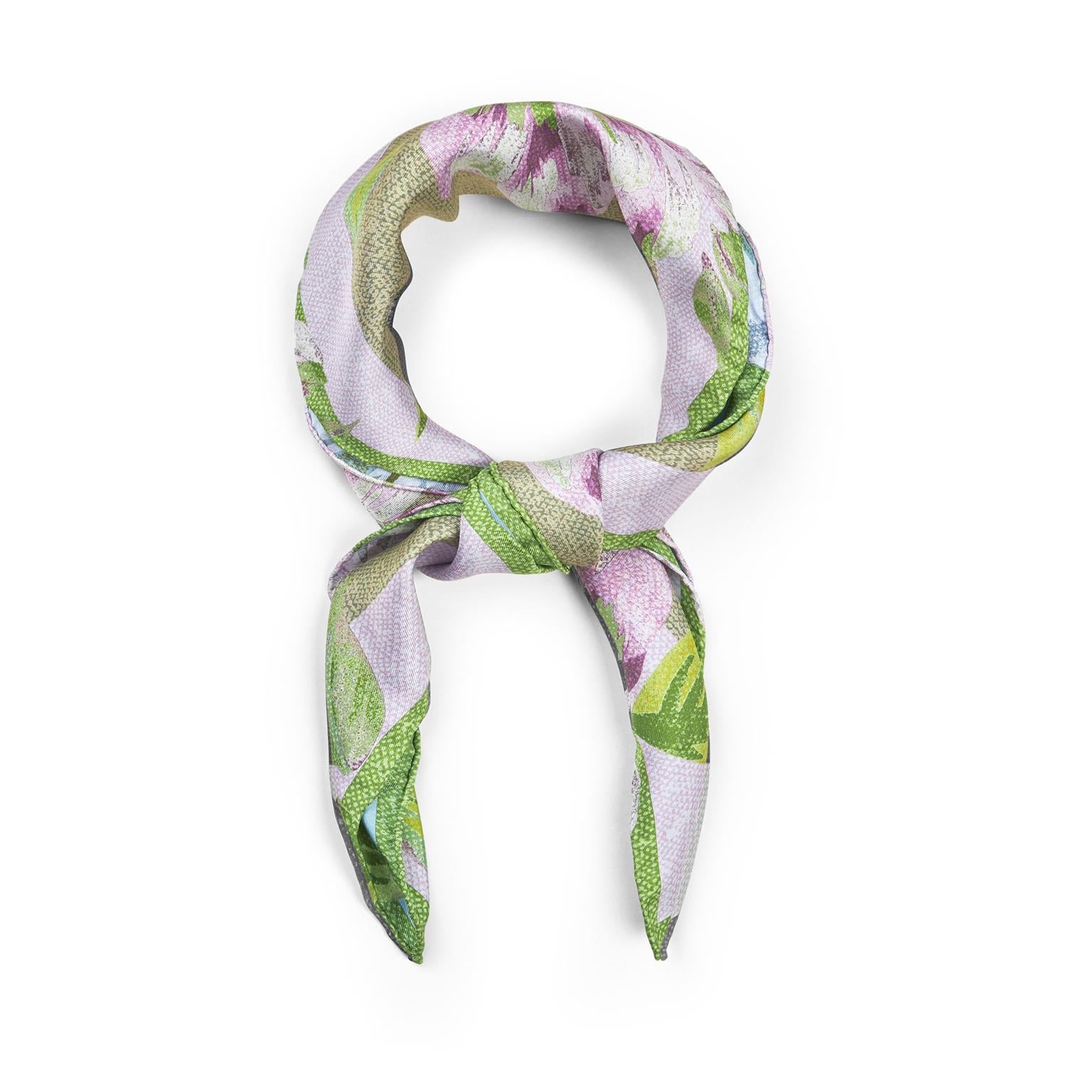 Juliette Scarf 90X90 Kaki/Blue