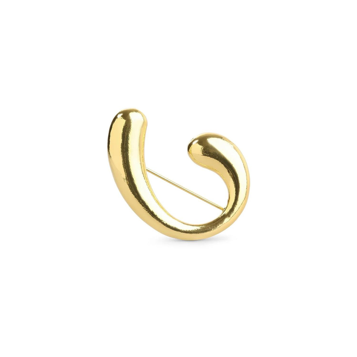 Novelia - Sculptural Brooch Gold