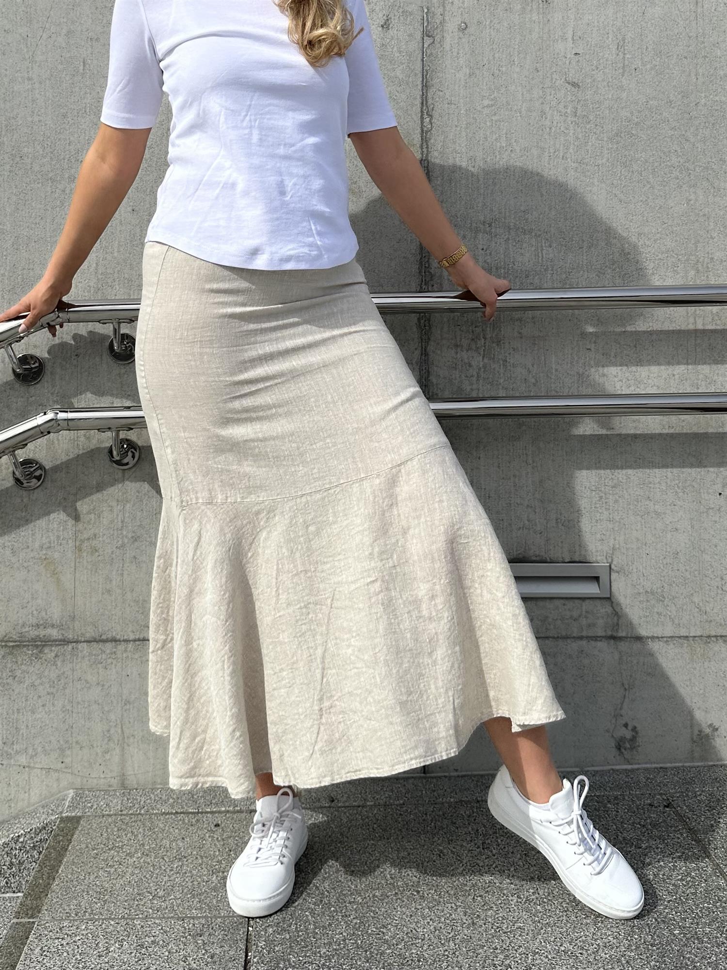 Pippi Linen Skirt Sand