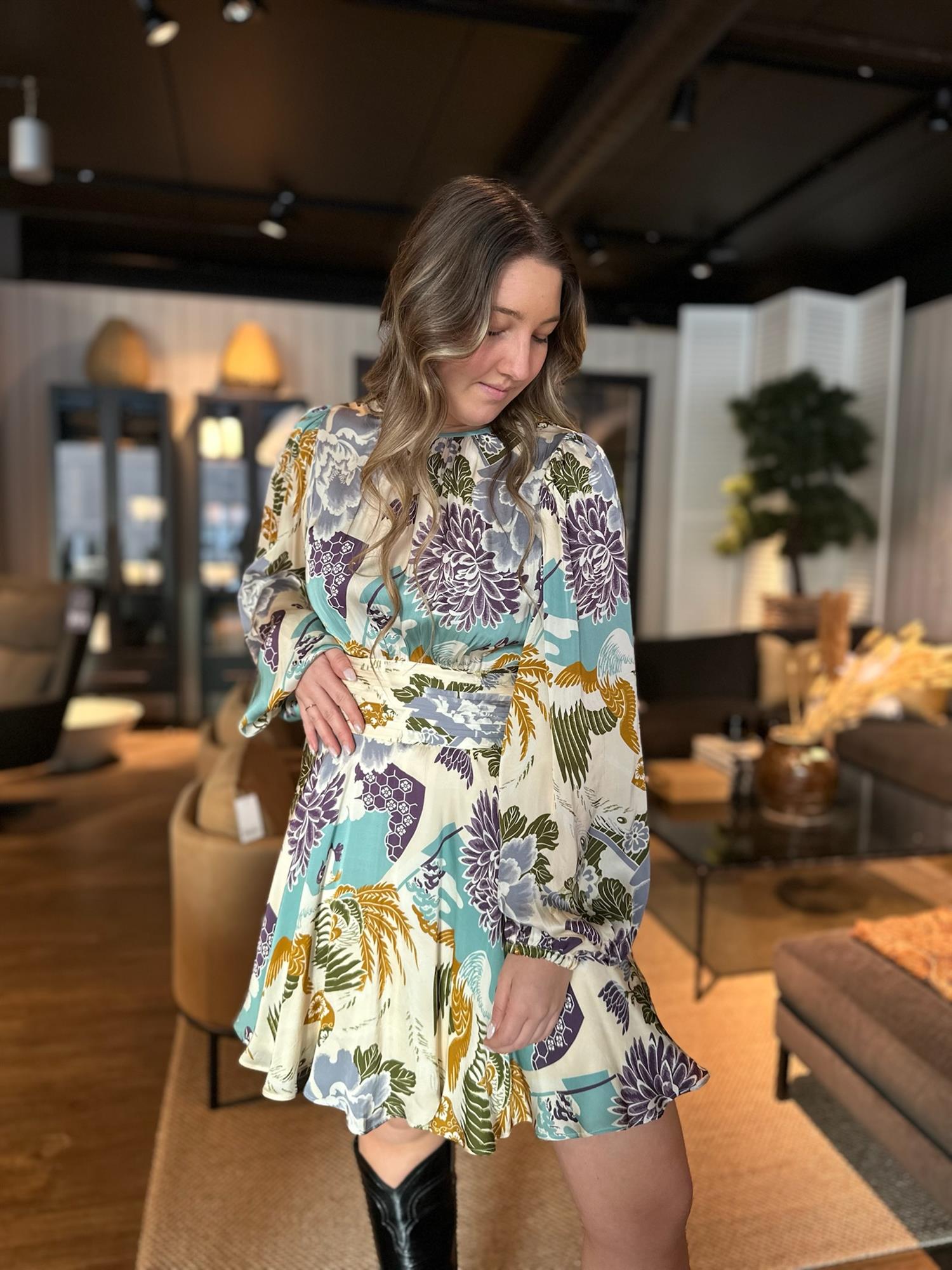 SATIN MINI DRESS SS25