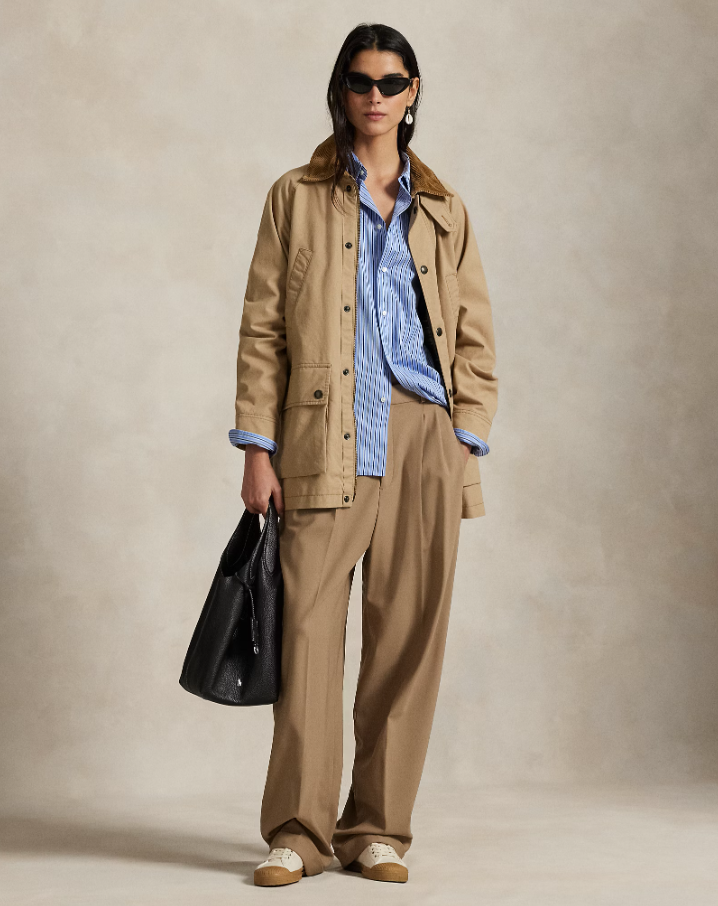Cotton Utility Jacket Vintage Khaki