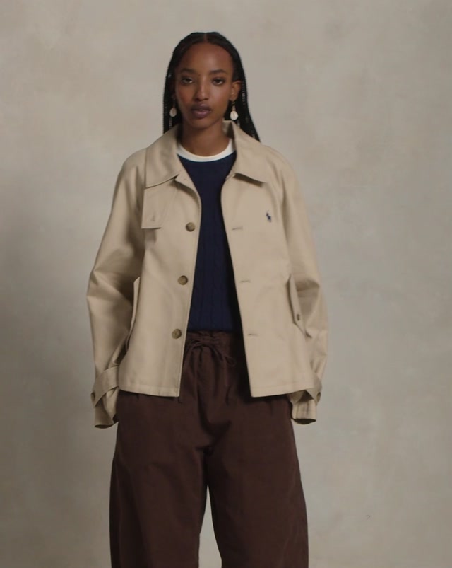 Cotton Twill Jacket Beige