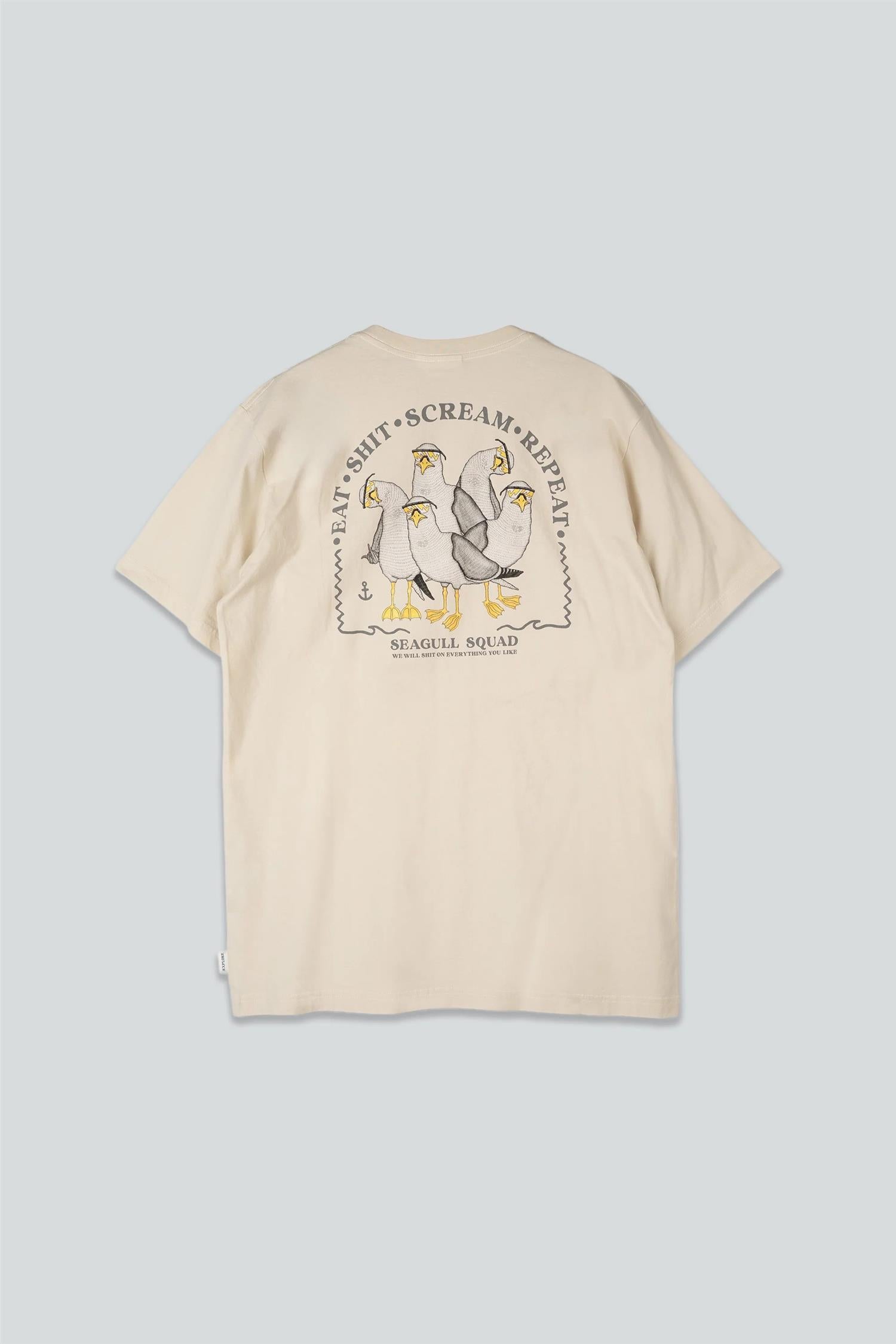 Seagull Squad Back T-shirt Rainy Day