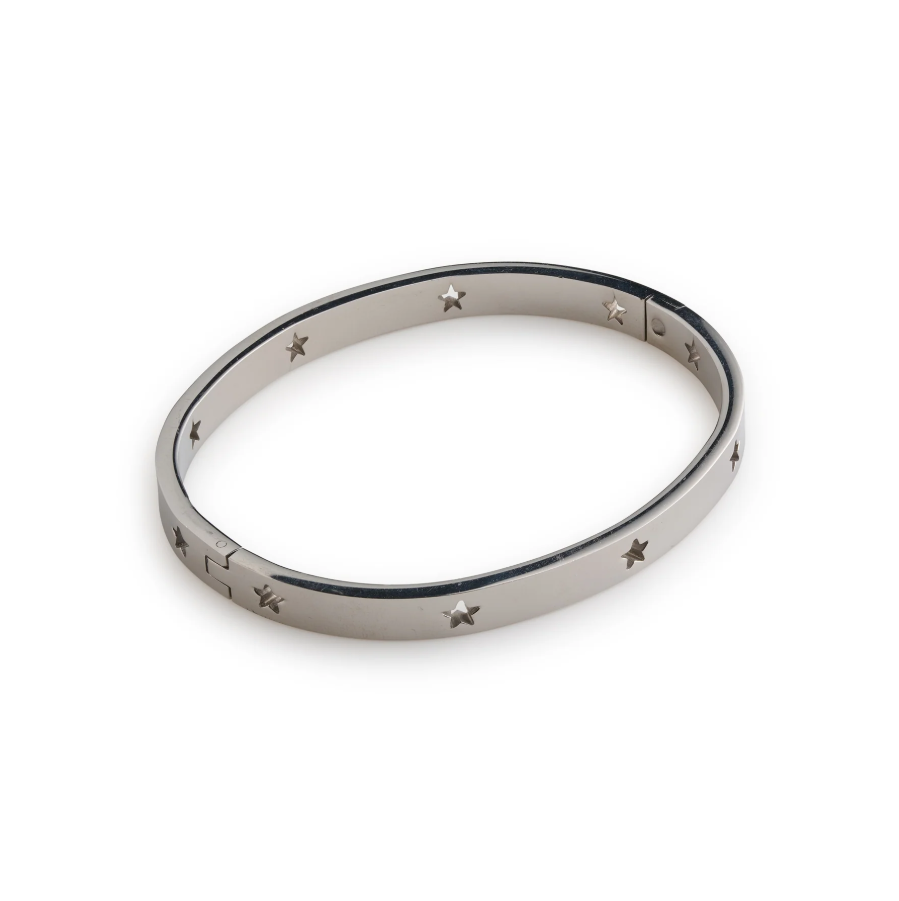 LEIA-STAR BANGLE BRACELET STAINLESS STEEL - Silver
