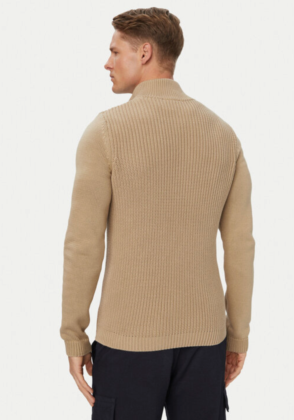 Turtlneck Jumper With Buttons Hazelnut