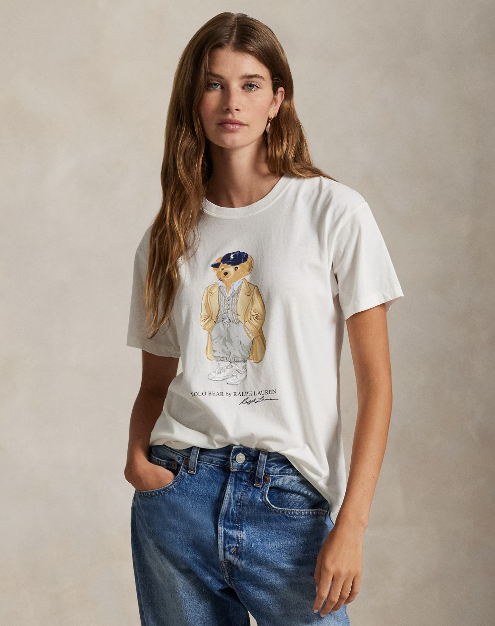 Polo Bear Cotton Jersey T-shirt White