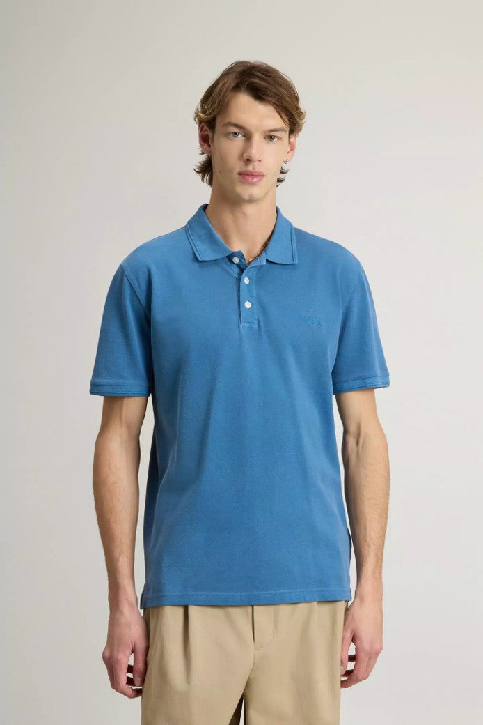 Mackinack Polo in Stretch Cotton Piquet Aviation