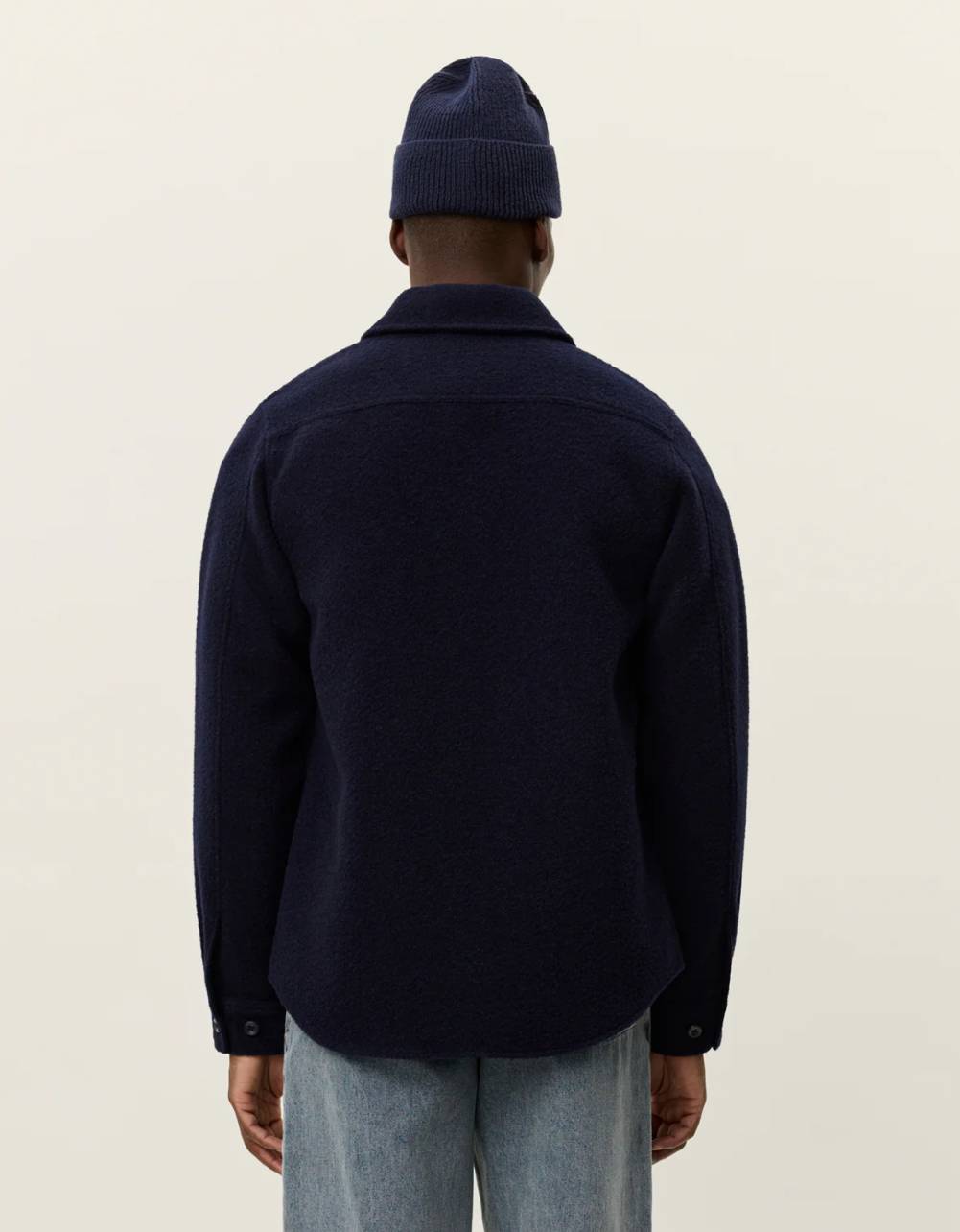 Lennon Bouclé Overshirt Dark Navy