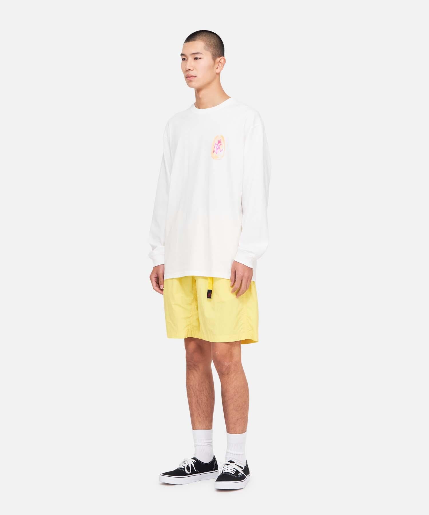 Thumbprint LS tee white