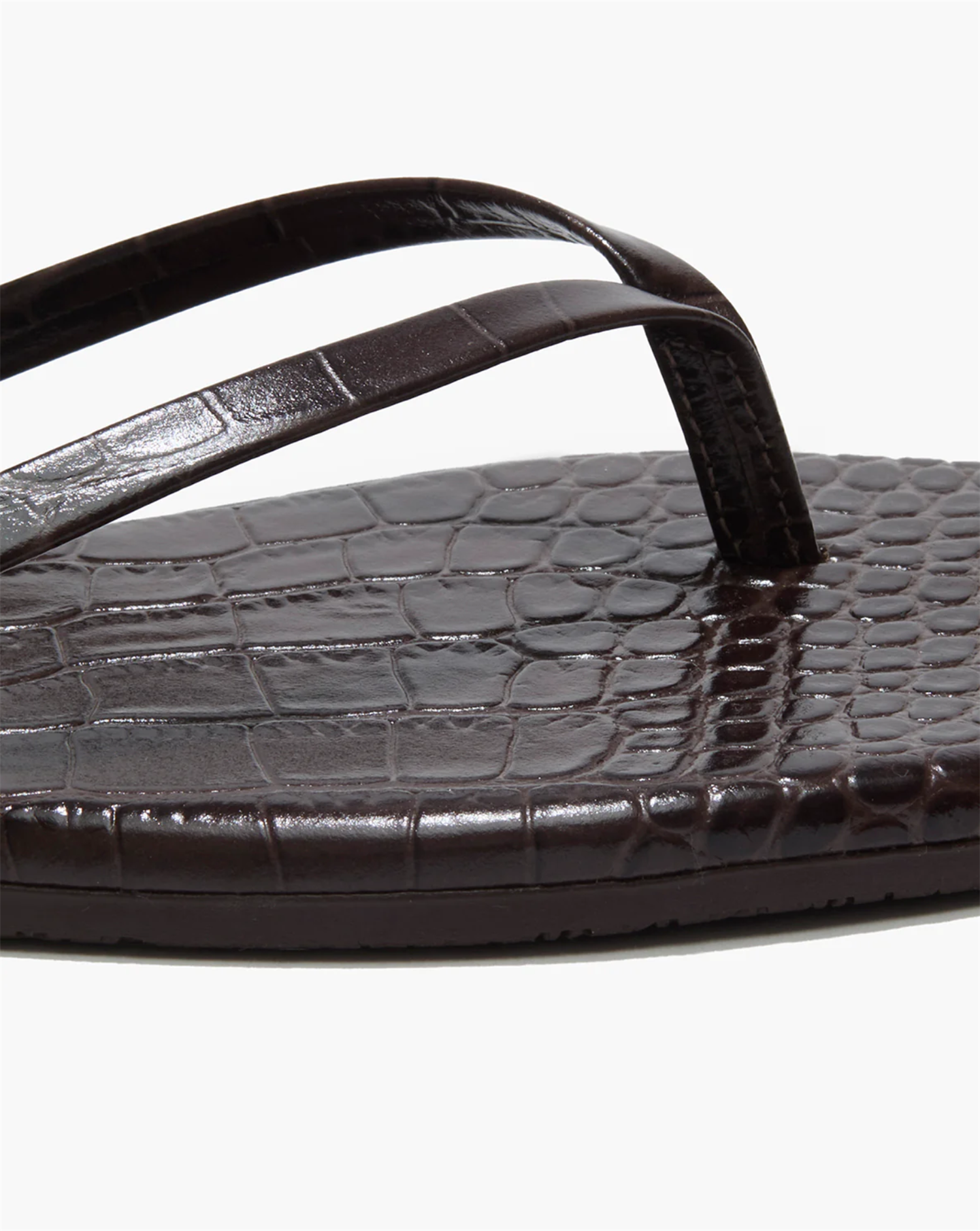 TKEES Square Toe Lily Croco Carob