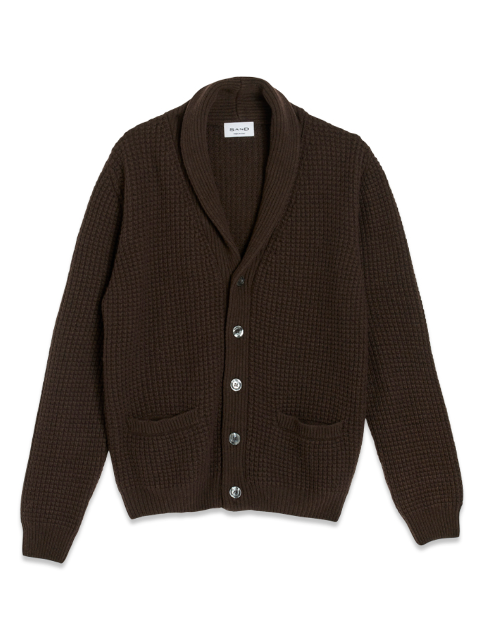 Mason Cashmere Wool Cardigan Dark Brown