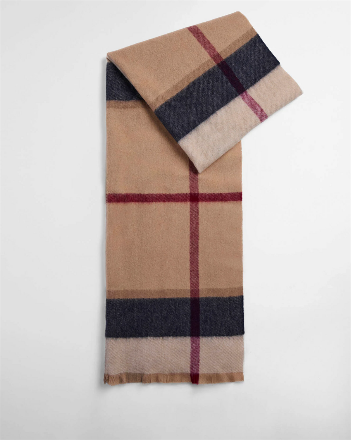 Rosefield Tartan Scarf Hessian