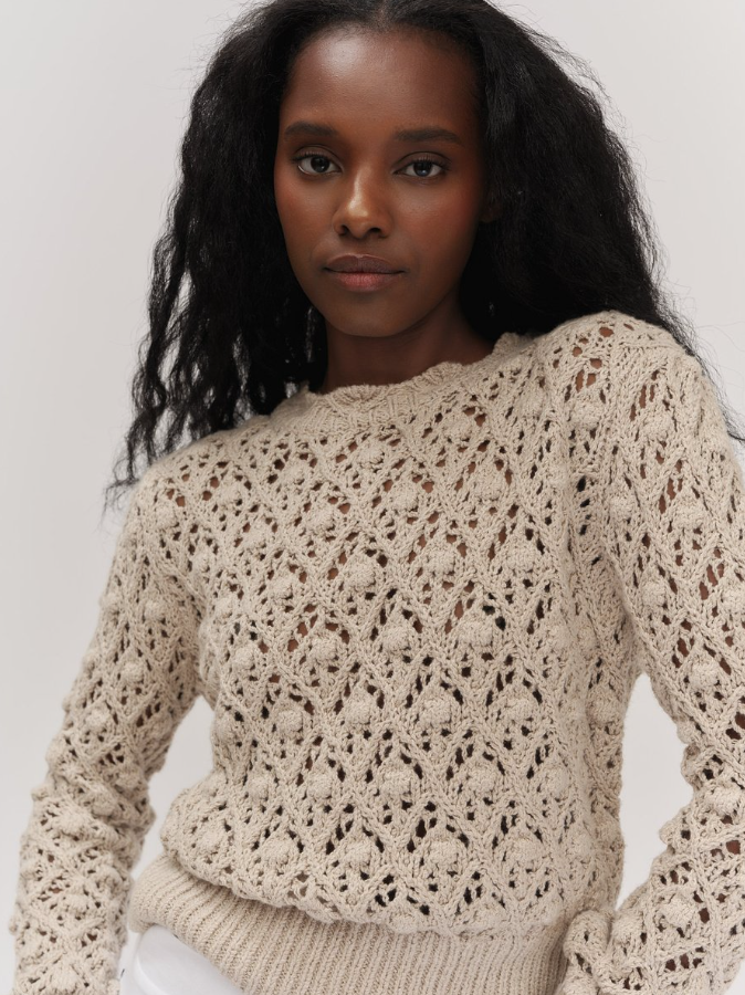 Lea Cotton Sweater Chickpea Beige