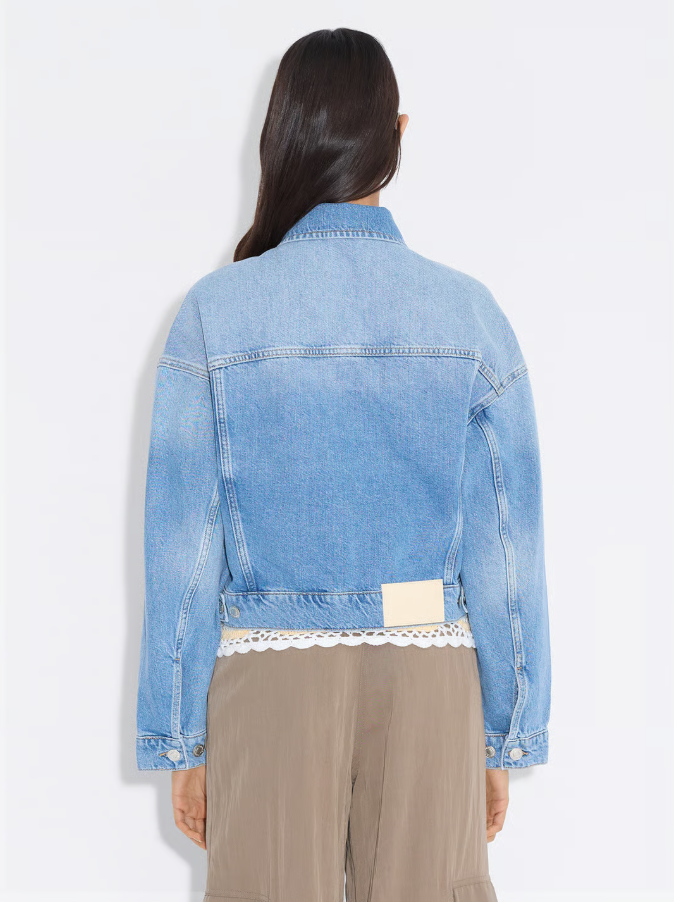 W Cropped Denim Jacket Lt Blue