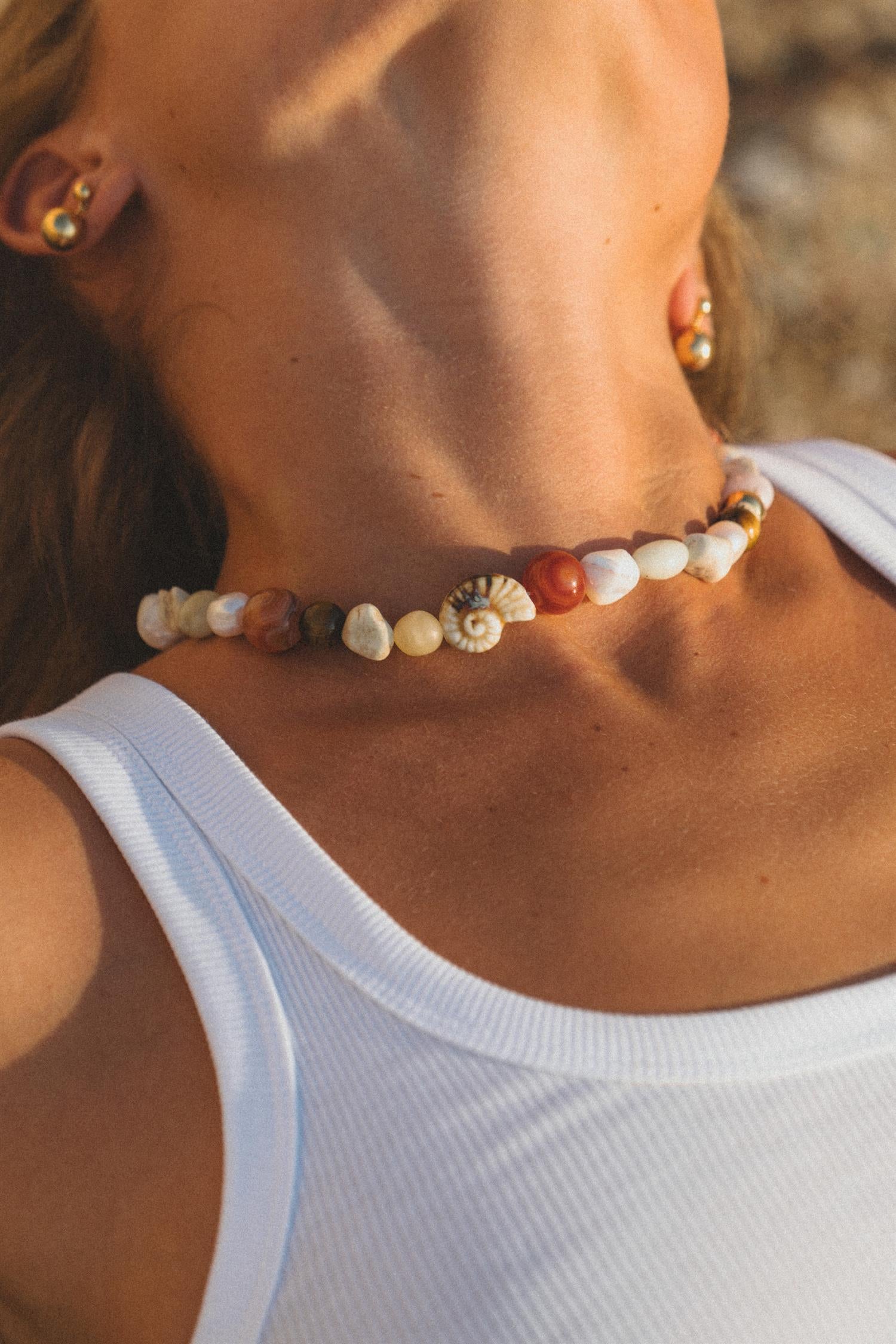 Seaside Necklace-caramel cream
