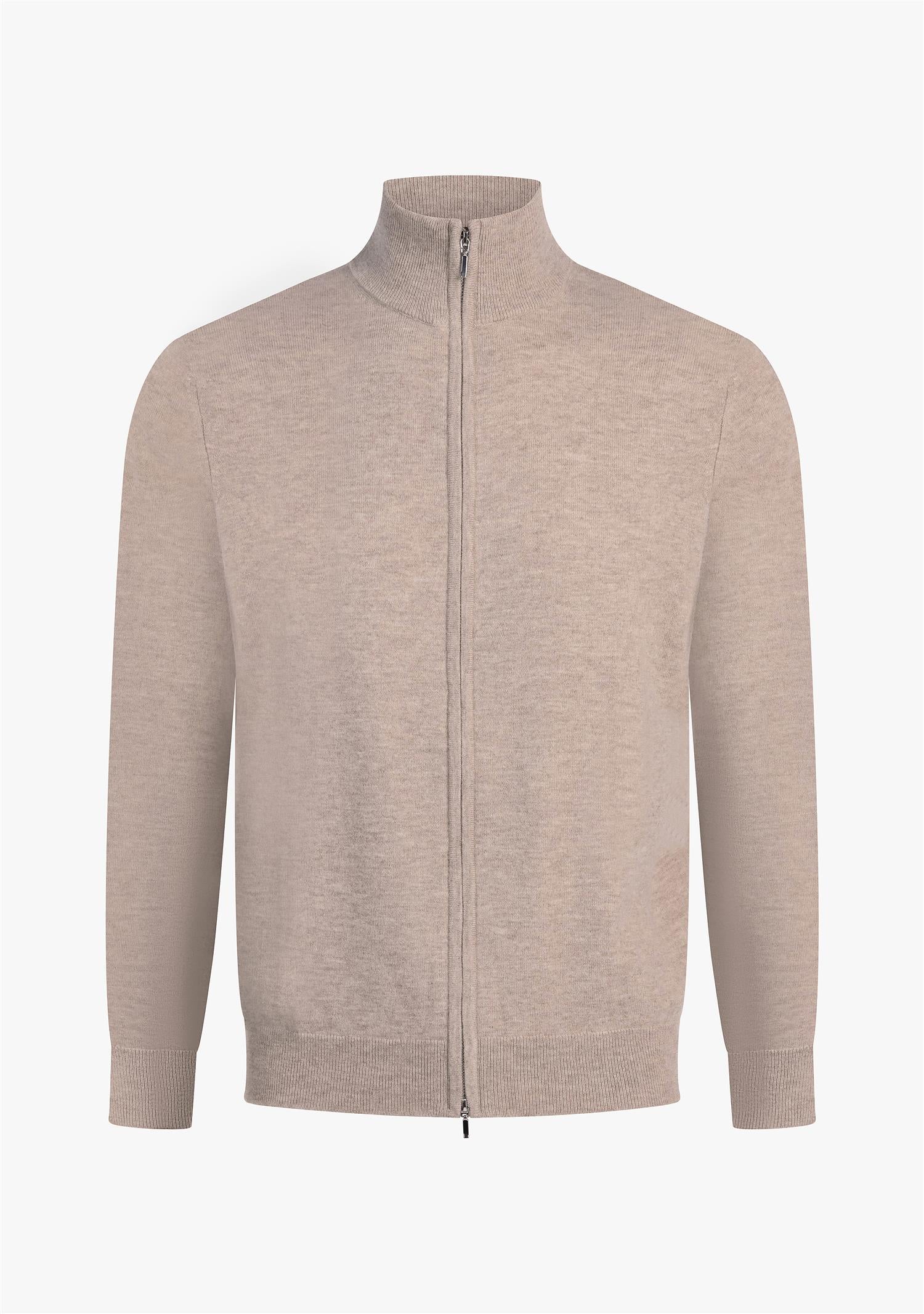 Ralph Full Zip Sweater Taupe