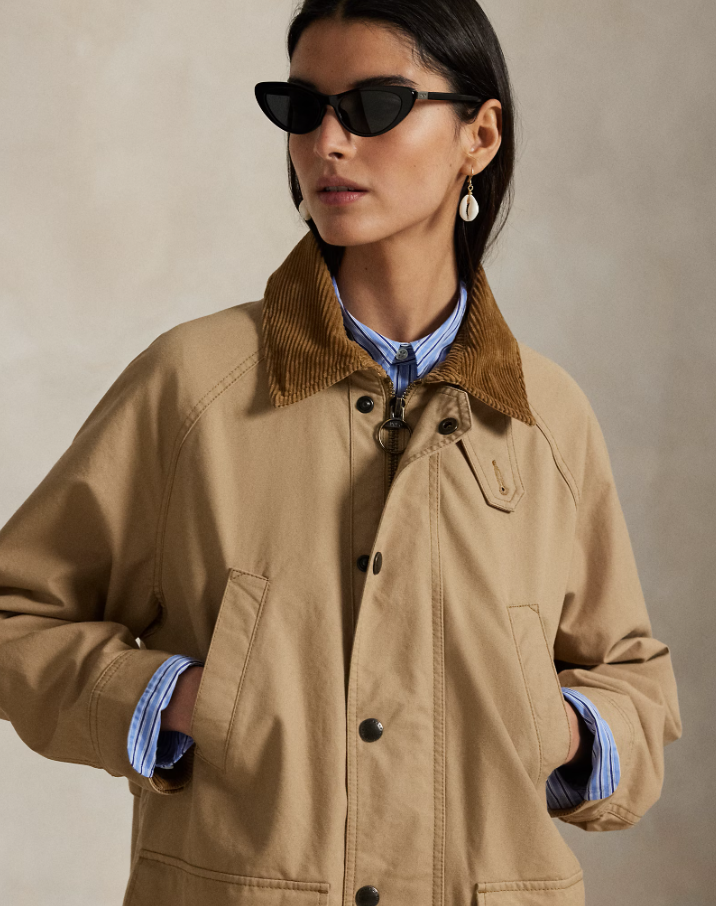 Cotton Utility Jacket Vintage Khaki