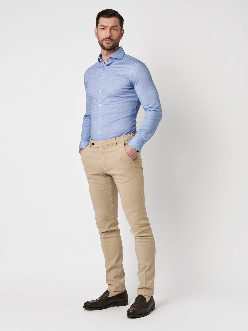 Luxury Hai 1/1 Herringbone Lt.blue