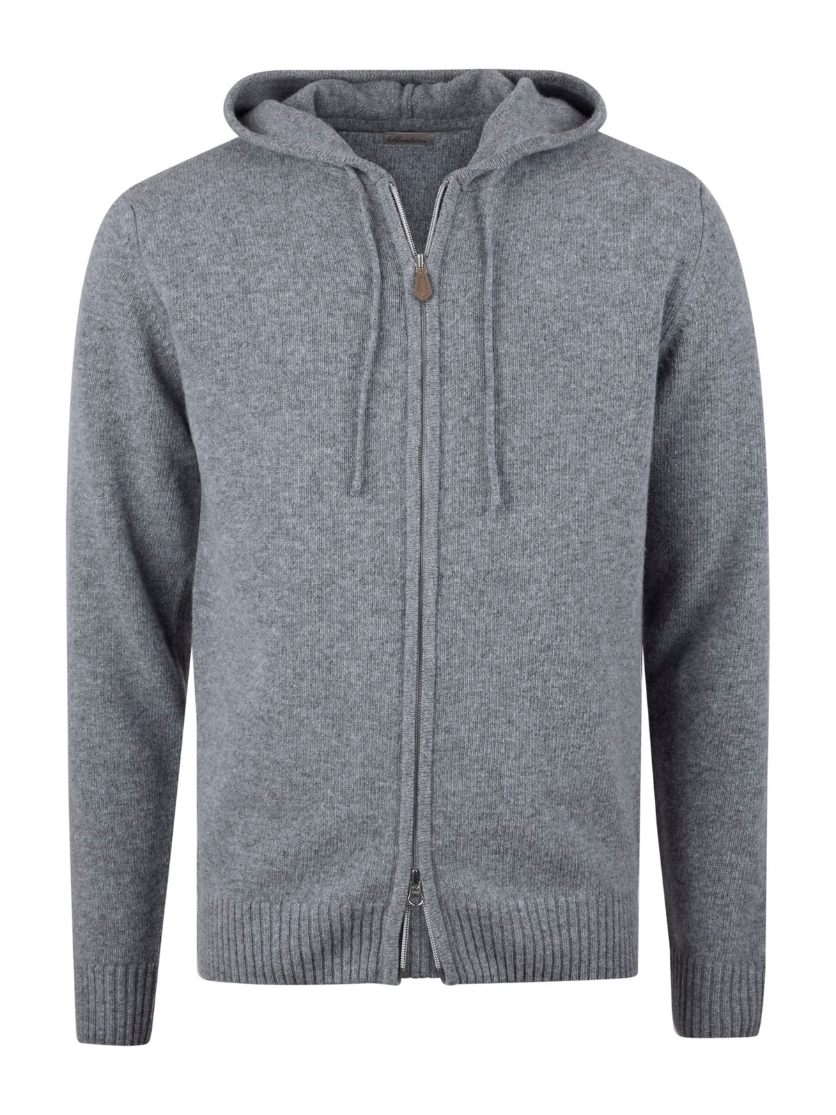 Grey Merino Hood Cardigan